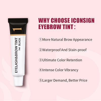 ICONSIGN Eyelash Eyebrow Dye Tint Kit Brow Lamination Mascara Lift Tinting Tattoo Dye Eyes Makeup Tools - 5.0 - CJ