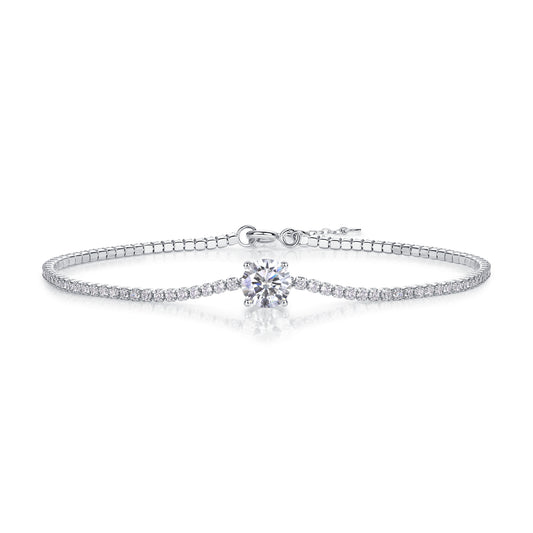 1Dawn Dew Beads Luxury Fashion Mossan Diamond Silver Jewelry Comparable To Natural Diamond Bracelet Prohibit TikTok sales - 5 - CJ