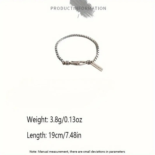 Vintage Box Chain Cross Bracelet, With A Unisex Design, Suitable For Daily Wear And Social Occasions , A Stylish Accessory For All Seasons - 5 - CJ
