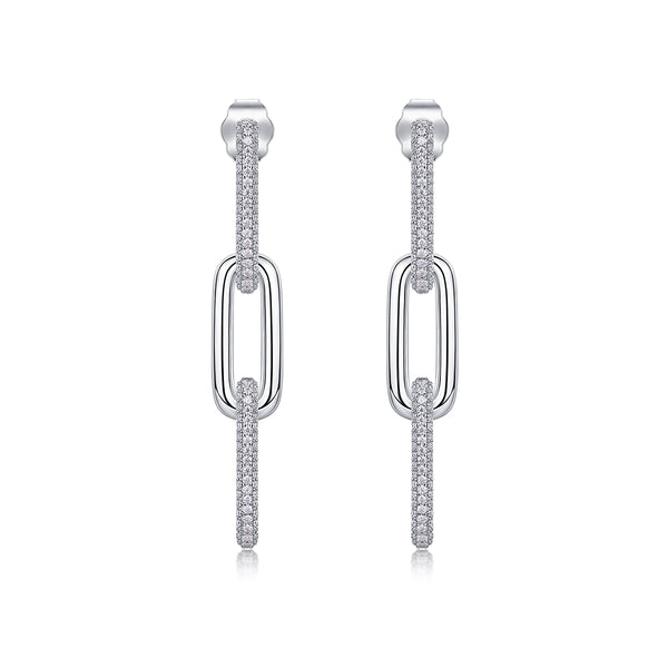 1Chain Luxury Fashion Diamond Earrings Stud Set With Mosan Diamond Silver Ornaments Prohibit TikTok sales - 5 - CJ