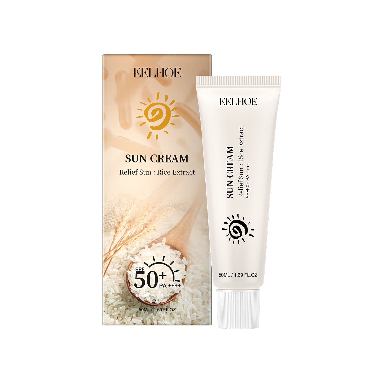 EELHOE Rice Protective Cream For Hydrating And Refreshing Without Greasiness, Provides Natural UV Protection And Sunburn Prevention, And Enhances Skin Elasticity - 5 - CJ