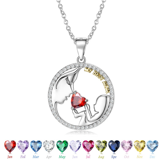 S925 Sterling Silver Mom&baby Necklace Mother's Day Series Ins Style Sweater Chain - 4 - https://x.com/titan_prim62775J