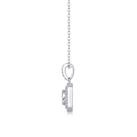 1Sugar Diamond - A Fashionable And Luxurious Diamond Jewelry Piece Set With 1 - carat Moissanite S925 Sterling Silver And Platinum - plated Pendant Prohibit TikTok sales - 5 - CJ