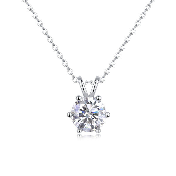 1Romantic Mark Luxury Fashion Diamond Pendant Necklace Set With Mosan Diamond Silver Ornaments Prohibit TikTok sales - 5 - CJ