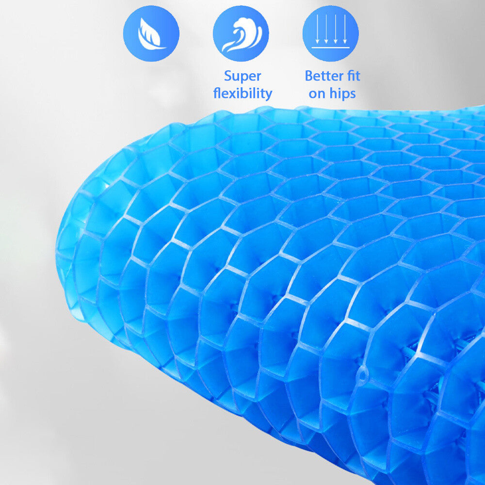 Honeycomb Breathable Gel Seat Cushion Double Thick Egg Sitting Pad Mat Non - Slip - 5 - CJ