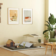 Small Animal Cage With Removable Pet Playpen, Guinea Pig Cage With Waterproof Pad - 5 - cjdroshippping