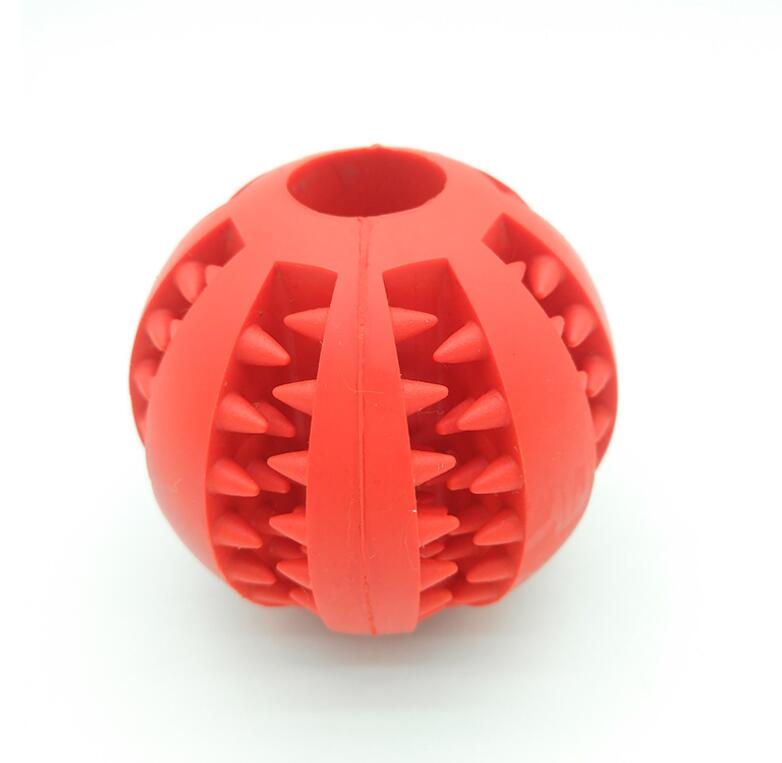 Pet Slow Feeder Dog Toy Cute Funny Rubber Dog Ball Toy - 0 - CJ - Red - 5cm - CJJJCWGY00661 - Red - 5cm