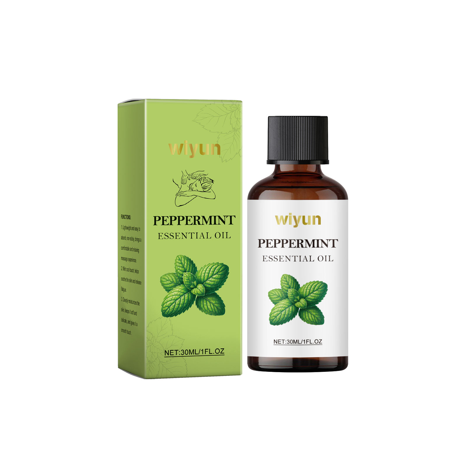 Wiyun Multi - Functional Massage Essential Oil, Moisturizes And Moisturizes The Skin With Delicate Moisturizing And Brightening Mint Cooling Body Oil - 5 - CJ