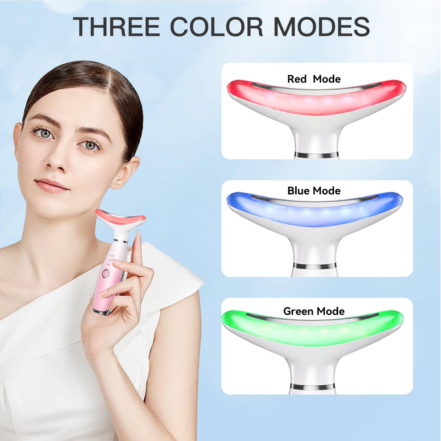 Skin Care Neck Face Massage Tool With Thermals, 3 - in - 1 Facial Massager - 5 - CJ