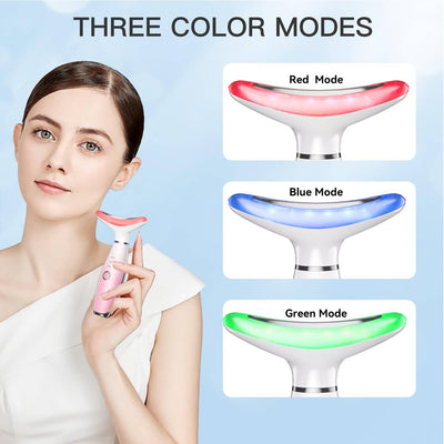 Skin Care Neck Face Massage Tool With Thermals, 3 - in - 1 Facial Massager - 5 - CJ
