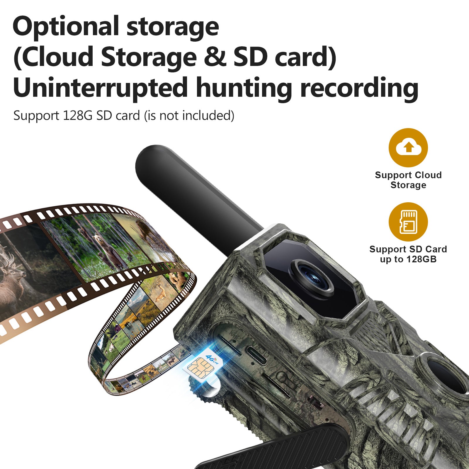 4G GPS Hunting Outdoor Trail Camera Wide Angle 4MP Camouflage Wildlife Deer Monitoring Solar Hunt Camera - 5 - CJ
