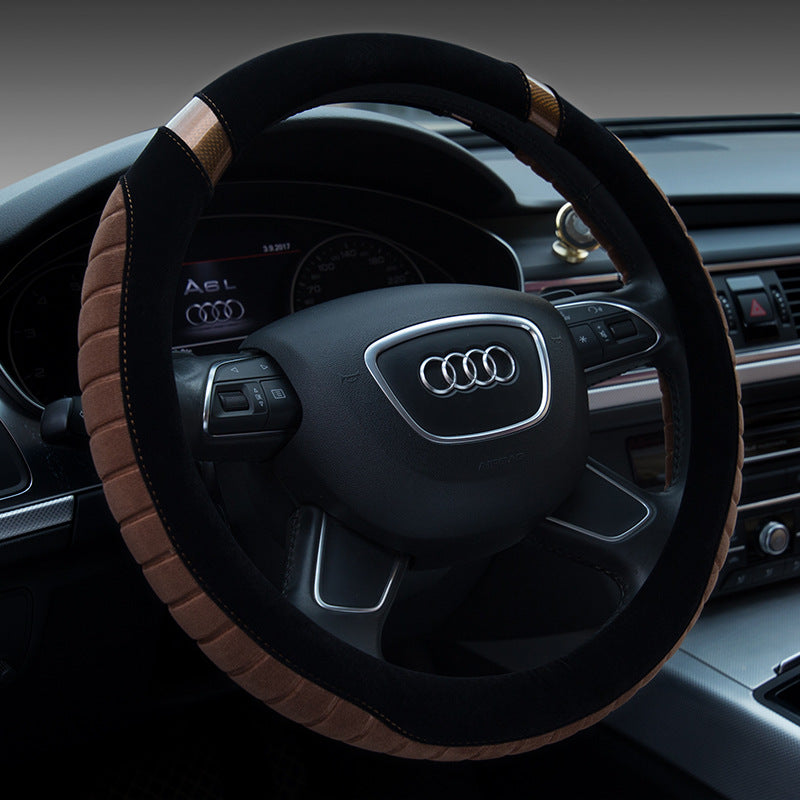 Steering wheel short plush car handle - 0 - CJ - Coffee - 38cm - CJQCNBFX00032 - Coffee - 38cm
