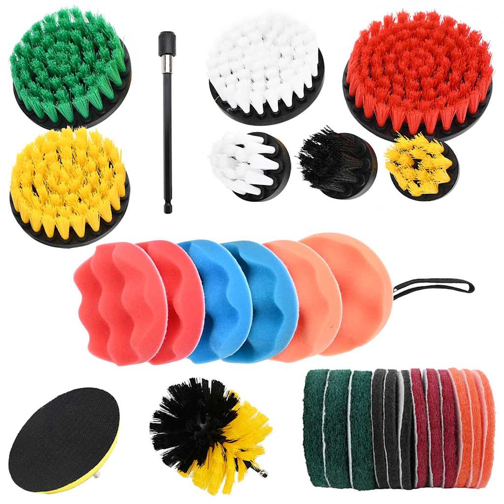 Drill Brush Set 28 Pieces Multicolor and   Car Cleaning Brush Set - 5 - cjdropshipping