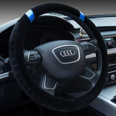 Steering wheel short plush car handle - 0 - CJ - Dark Blue - 38cm - CJQCNBFX00032 - Dark Blue - 38cm