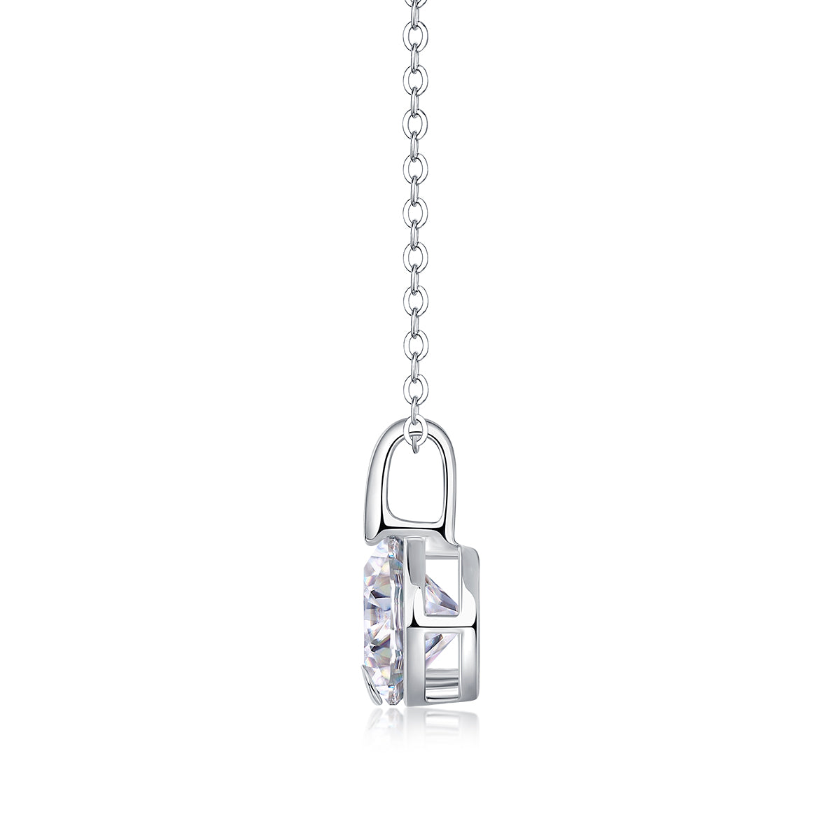 1Star - A Fashionable And Luxurious Diamond Jewelry Pendant Set With 2 - carat Moissan Diamond S925 Sterling Silver And Platinum Plating Prohibit TikTok sales - 5 - CJ