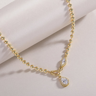 1A Fashionable Jewelry Pendant Set With Moissanite S925 Sterling Silver And Gold - plated Diamond, Moissanite Silver Jewelry Prohibit TikTok sales - 5 - CJ
