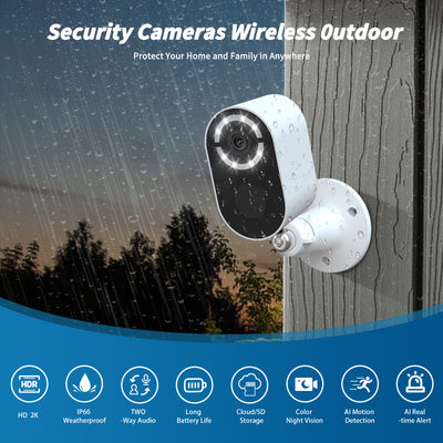 Solar Battery Security Camera Wireless Wifi CCTV Solar Powered Camera Surveill Camera Outdoor - 5 - CJ