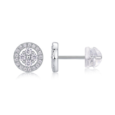 1Silver Osmanthus - Fashionable And Luxurious Diamond Jewelry Earrings Set With Moissanite S925 Sterling Silver And Platinum - plated Stud Earrings Prohibit TikTok sales - 5 - cjdropshipping