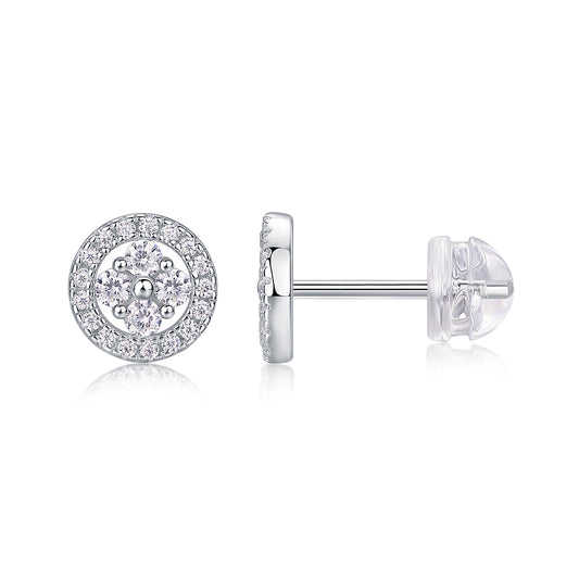 1Silver Osmanthus - Fashionable And Luxurious Diamond Jewelry Earrings Set With Moissanite S925 Sterling Silver And Platinum - plated Stud Earrings Prohibit TikTok sales - 5 - cjdropshipping