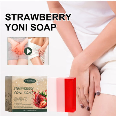 WoodSleep Strawberry Flavored Soap Gentle Cleansing, Itching, Deodorizing Body Care Soap For Women's Intimate Parts - 5 - CJ