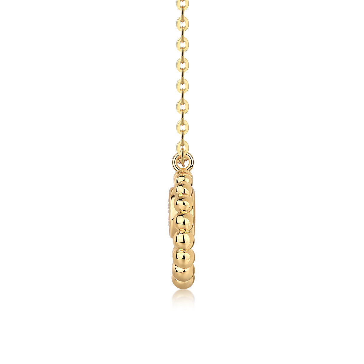 1Moon Pearl - A Fashionable And Trendy Diamond Pendant Necklace Set With 0.5 - carat Moissanite S925 Sterling Silver And Gold Plating Prohibit TikTok sales - 5 - CJ