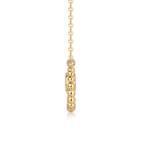 1Moon Pearl - A Fashionable And Trendy Diamond Pendant Necklace Set With 0.5 - carat Moissanite S925 Sterling Silver And Gold Plating Prohibit TikTok sales - 5 - CJ