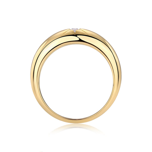 1Eight - prong Radiance - A Fashionable And Luxurious Jewelry Piece Set With Moissanite S925 Sterling Silver And Gold - plated Diamond Prohibit TikTok sales - 5 - CJ