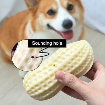 Funny Pet Dog Squeaky Toys For Small Middle Dogs Bite Resistant Puppy Cat Dogs Toys Pets Rubber Peanut Clean Tooth Chew Toy - 5 - CJ