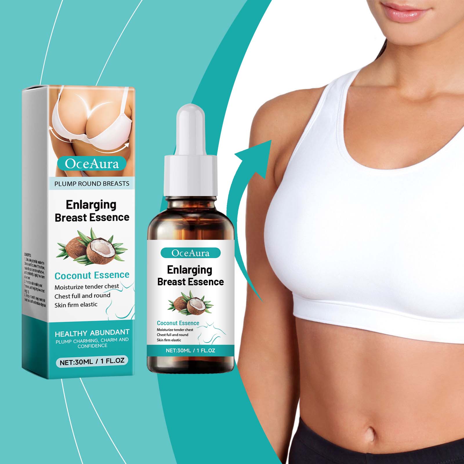 OceAura Breast Beauty Serum Lifts And Tightens Breasts To Moisturize, Smooth, Plump And Plump Curves - 5 - CJ