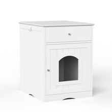 Wooden Pet House Cat Litter Box Enclosure With Drawer Side Table Cat Home Nightstand - 5 - CJ
