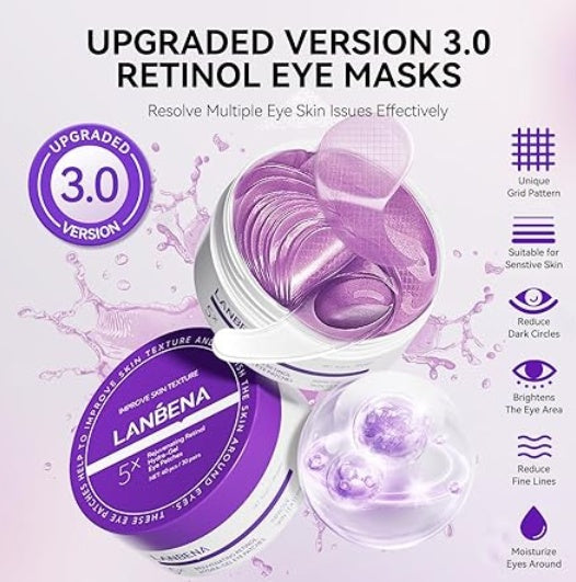 LANBENA Rejuvenating Retinol Hydra Gel Eye Patches - 5 - CJ