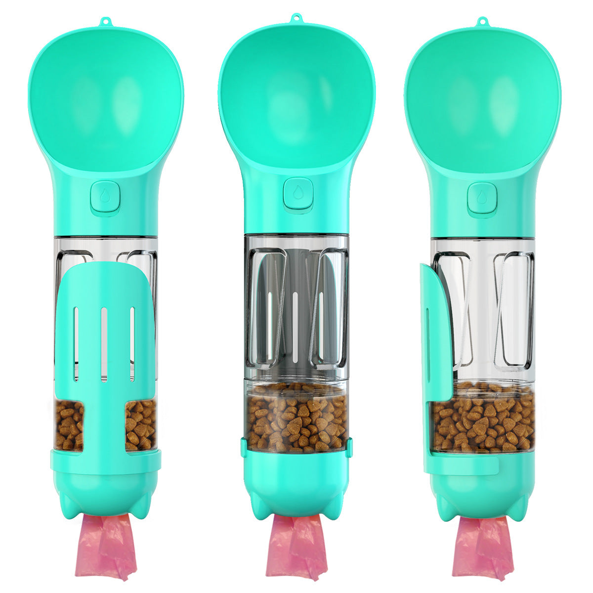 300 500ml Portable Multifunction Dog Water Bottle Food Feeder For Big Dogs 3 In 1 Poop Dispenser Puppy Pet Travel Drinking Bowls - 4 - CJ