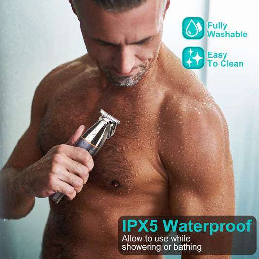 1Set All In One Beard Trimmer For Men With 5 Trimmer Heads IPX5 Waterproof Electric Razor For Face Nose Body Beard Cordless Hair Shaver Clipper Grooming Kit For Men Husband Father - 5 - CJ
