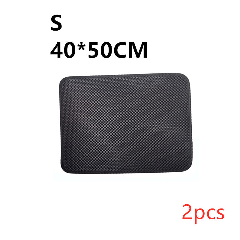 Double Layer Litter Cat Bed Pads Pet Cat Litter Mat Trapping Pets Litter Box Mat Pet Product Bed For Cats House Clean Mat - 0 - CJ - S 2PC - Black - CJJJCWMY00030 - S 2PC - Black