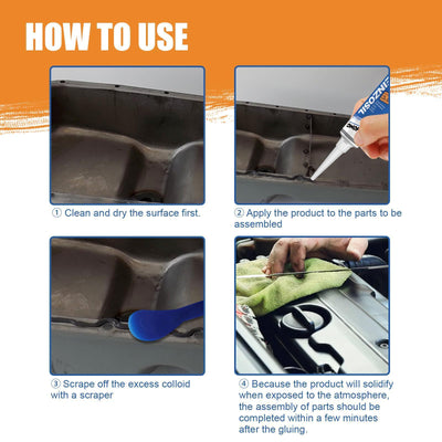 Leihong Engine Sealant, Automobile Metal Fuel Tank Oil Pan Cylinder Gasket Oil Resistant And High Temperature Resistant Automobile Maintenance Sealant - 5 - cjdropshipping