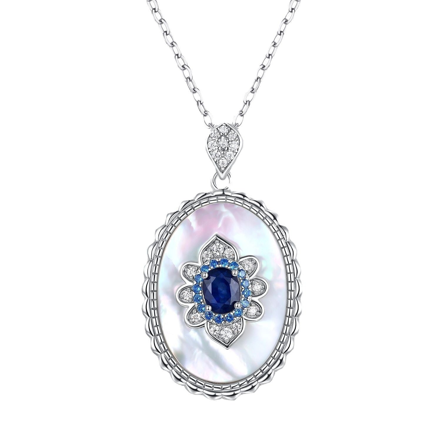 Sapphire Diamond Pendant 925 Sterling Silver Party Wedding Pendants Chain Necklace For Women Charm Jewelry - 4 - https://x.com/titan_prim62775J