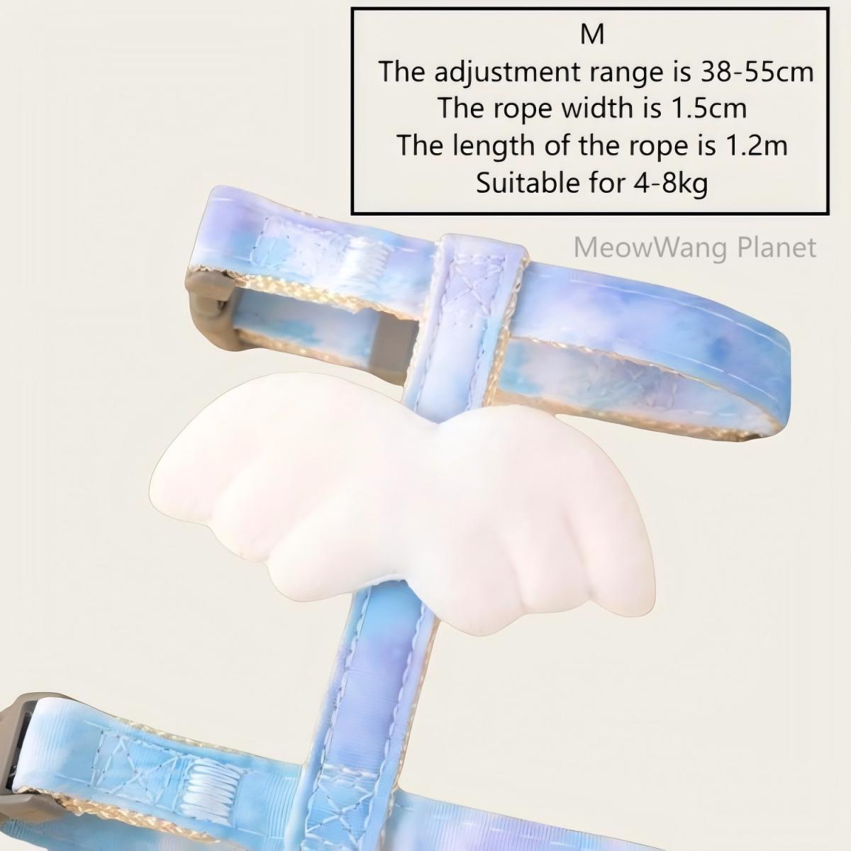 Dog Leash Cat Leash Charming Wings Pet Harness Leash Set Adjustable Escape Proof Vest For Cats Small Dogs Cute Comfortable Outdoor Wear Luxury Pet Gift For Cats Dogs