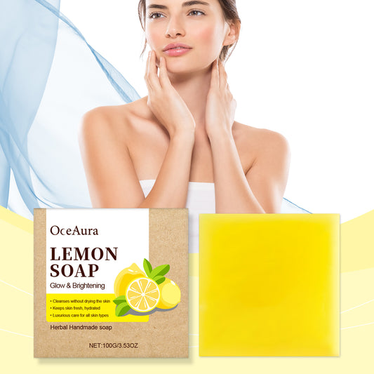 OceAura Lemon Herbal Vitamin C Soap Cleanser Body Skin Bath Mild Clean Refreshing Oil Control Skincare Soap - 5 - CJ