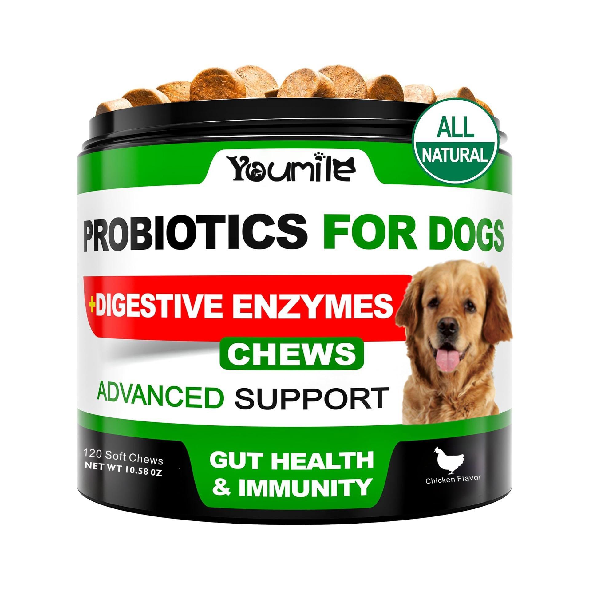 Youmile Probiotics For Dogs Soft Chews For Seasonal Allergies, Gut, And Digestive Health. Vet - Reviewed, Premium - Quality Ingredients - Supplements Dog  Vitamin Hip  And  Joint  Supplement - 5 - CJ