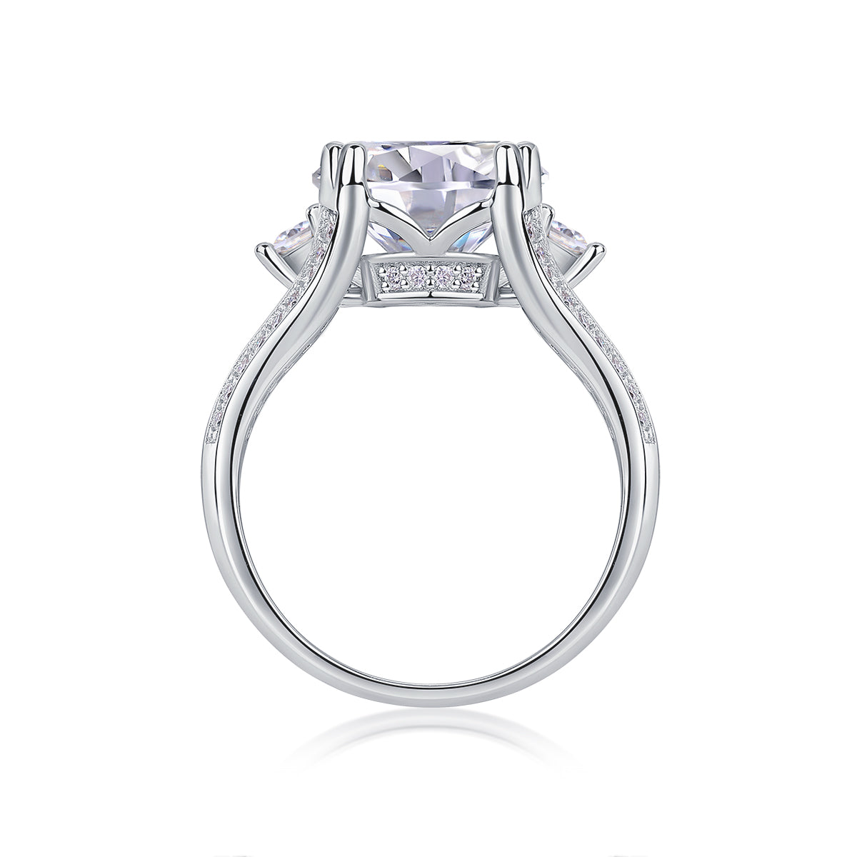 1Elegant Radiance - A Fashionable And Luxurious Jewelry Piece Set With 5 - carat Moissanite S925 Sterling Silver And Platinum - plated Diamond Prohibit TikTok sales - 5 - CJ