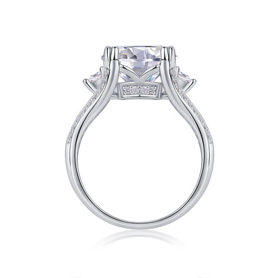 1Elegant Radiance - A Fashionable And Luxurious Jewelry Piece Set With 5 - carat Moissanite S925 Sterling Silver And Platinum - plated Diamond Prohibit TikTok sales - 5 - CJ
