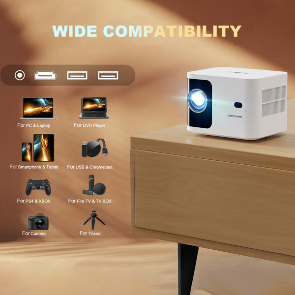 DBPOWER H89 720P Projector With Motorized Focus 5G-It Is Prohibited To Sell On Amazon, Walmart, And Temu Platforms, And It Will Not Be Shipped On Weekends