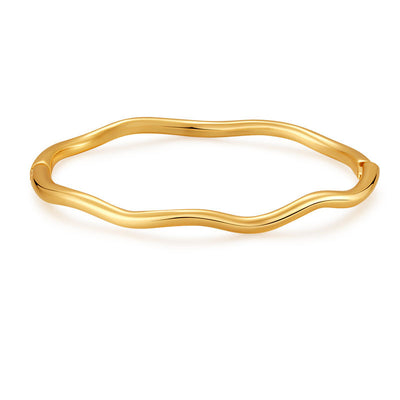 Simple Golden  Bangle - 5 - cjdropshipping