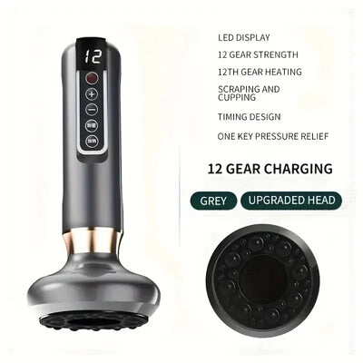 Body Gua Sha Scraping Massager. 12 Level Electric Vacuum Cupping Massager, Rechargeable And Cordless. Perfect For Halloween, Christmas And Birthday Gifts - 5 - cjdropshipping