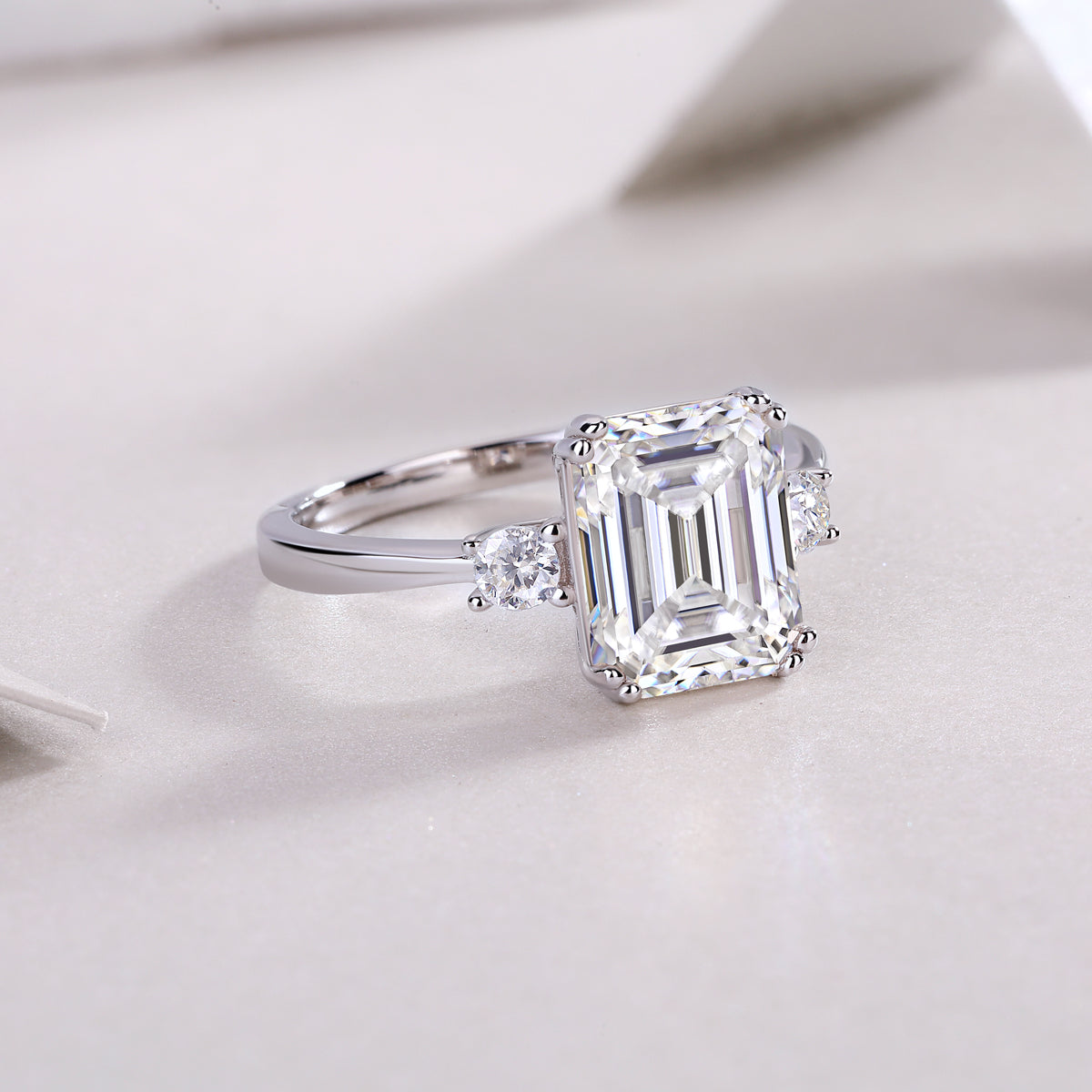 1Baguette Diamond Ring Wedding Ring Luxury Moissanite Silver Ring Prohibit TikTok sales - 5 - CJ