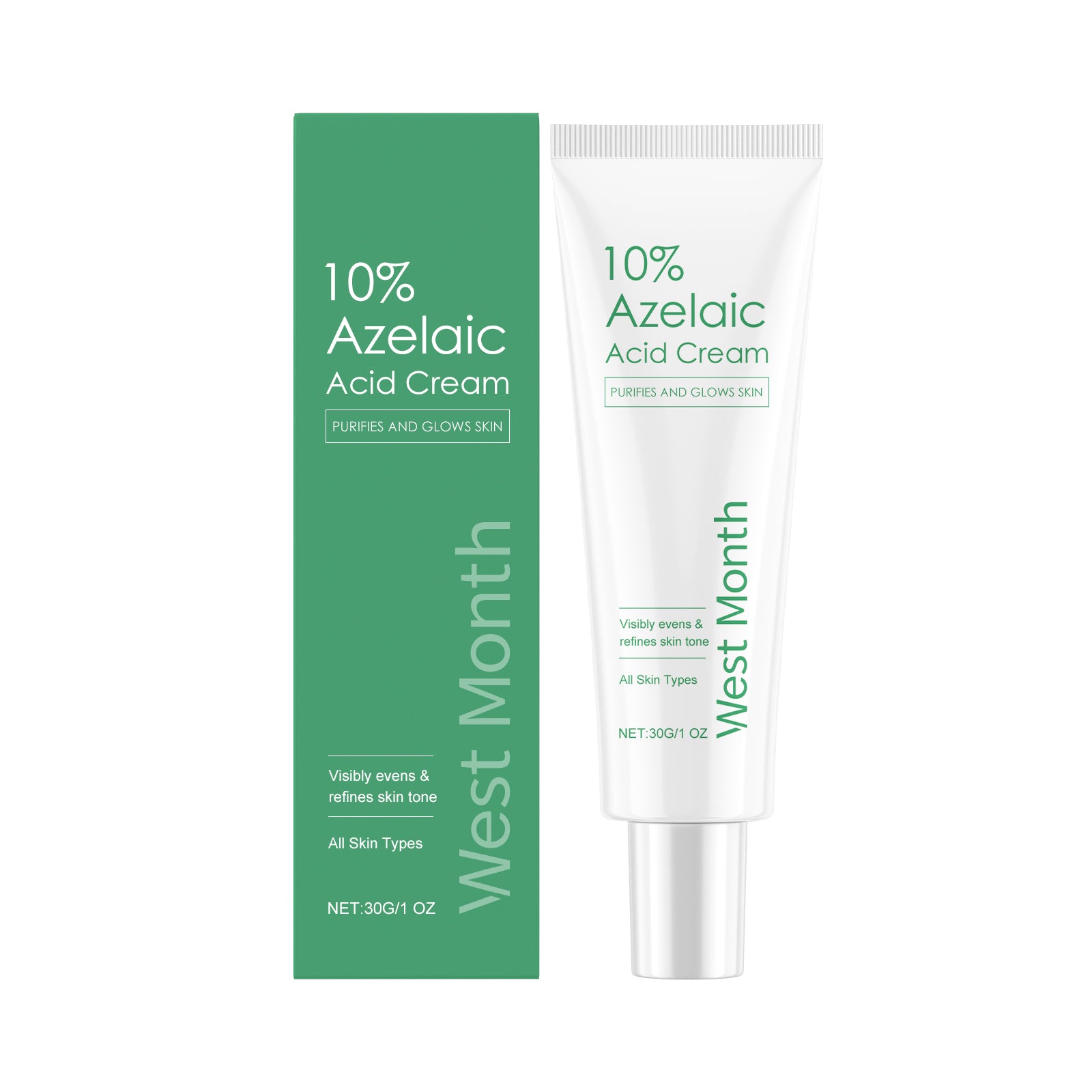 West&Month Azelaic Acid Essence Cream, Repair Moisturizing Moisturizing Face Oil Control Moisturizing Mild Refreshing Cream - 5 - CJ