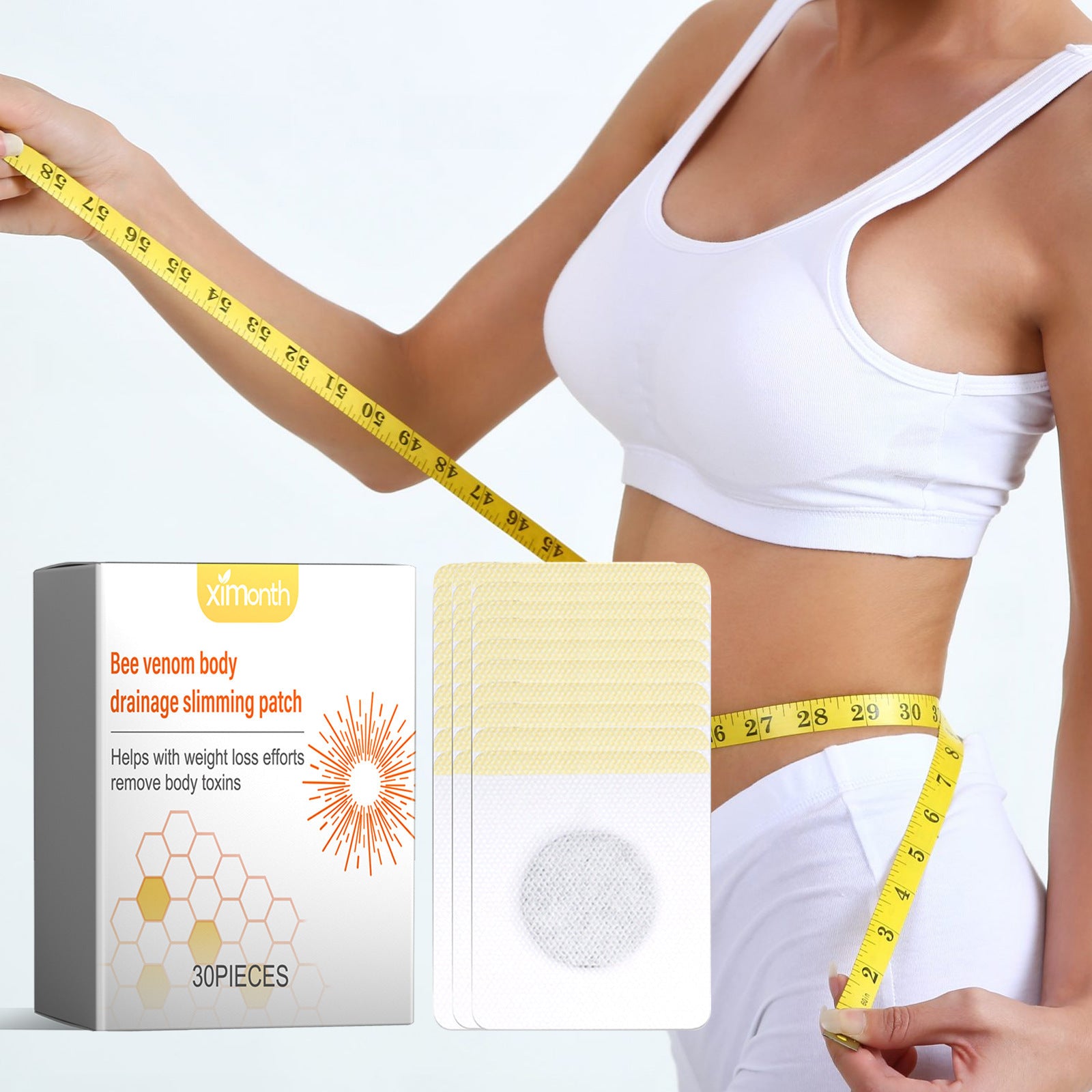 Ximonth Bee Venom Lymphatic Body Sculpting Patch Relieves Lymphatic Swelling, Tightens Arms, And Worships Fat Body Sculpting Patch - 5 - CJ