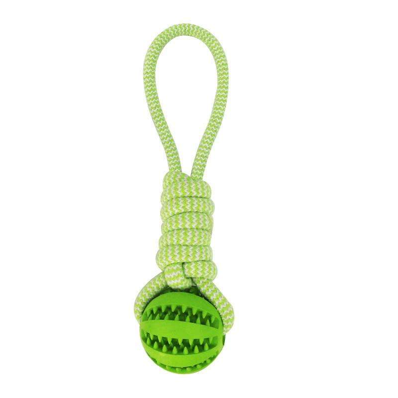 Dog Toys Treat Balls Interactive Hemp Rope Rubber Leaking Balls For Small Dogs Chewing Bite Resistant Toys Pet Tooth Cleaning Bite Resistant Toy Ball For Pet Dogs Puppy - 5 - CJ