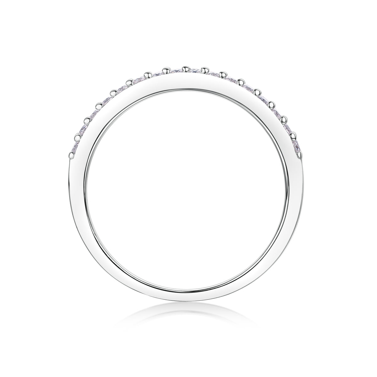 1Luxury Fashion Double Row Diamond Ring With Moissanite Silver Ring Prohibit TikTok sales - 5 - CJ