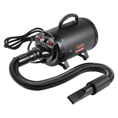 Dog Dryer, 2800W/4.3HP Dog Blow Dryer, Pet Grooming Dryer With Adjustable Speed And Temperature Control, Pet Hair Dryer With 4 Nozzles And Extendable Hose, Black - 5 - CJ
